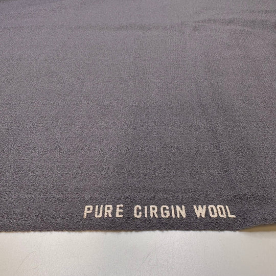 Before The Thunder - Crepe Virgin Wool Woven - Grey - 2.7M Bundle - True Deadstock fabric Fabric by private - Sustainable Textile | FABCYCLE