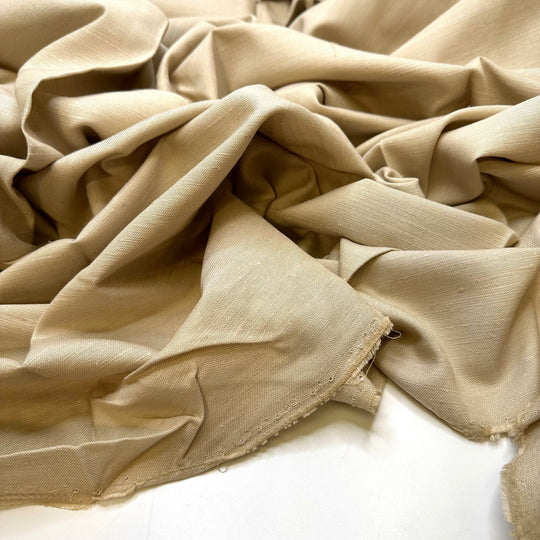 Beige Babe - Cotton Blend Woven - Light Beige - 4.5M Bundle - True Deadstock fabric Fabric by private - Sustainable Textile | FABCYCLE
