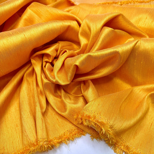 Being Outside All The Time - Polyester Blend Woven - Dark Yellow - 1.8M Bundle - True Deadstock fabric Fabric by private - Sustainable Textile | FABCYCLE