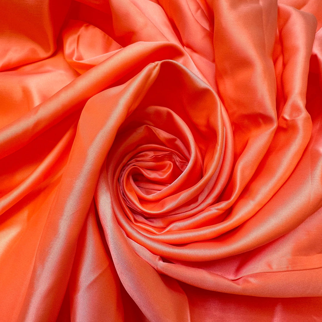 Being The First To Speak Up - Sateen Cotton Woven - Orange - 2M Bundle - True Deadstock fabric Fabric by private - Sustainable Textile | FABCYCLE