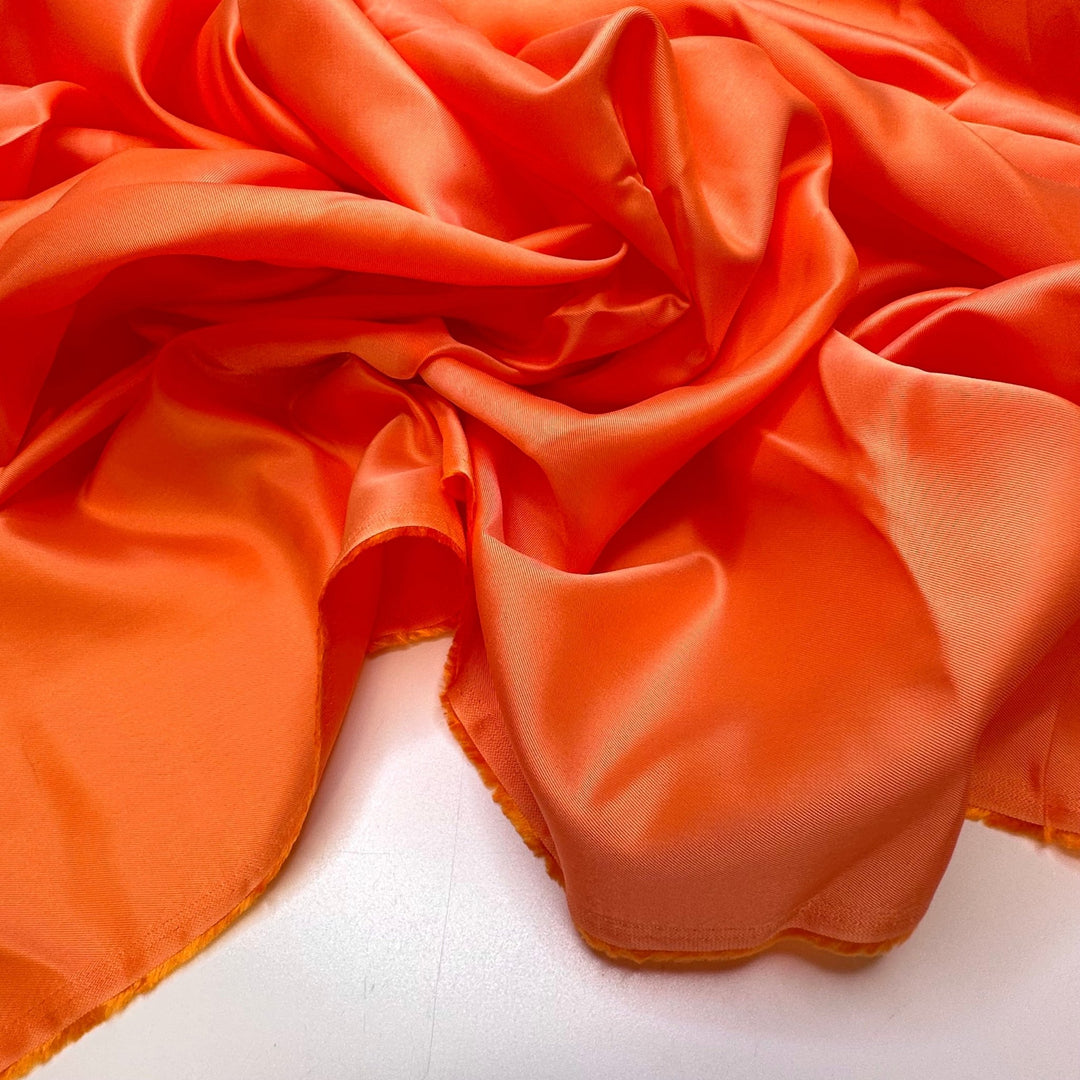 Being The First To Speak Up - Sateen Cotton Woven - Orange - 2M Bundle - True Deadstock fabric Fabric by private - Sustainable Textile | FABCYCLE