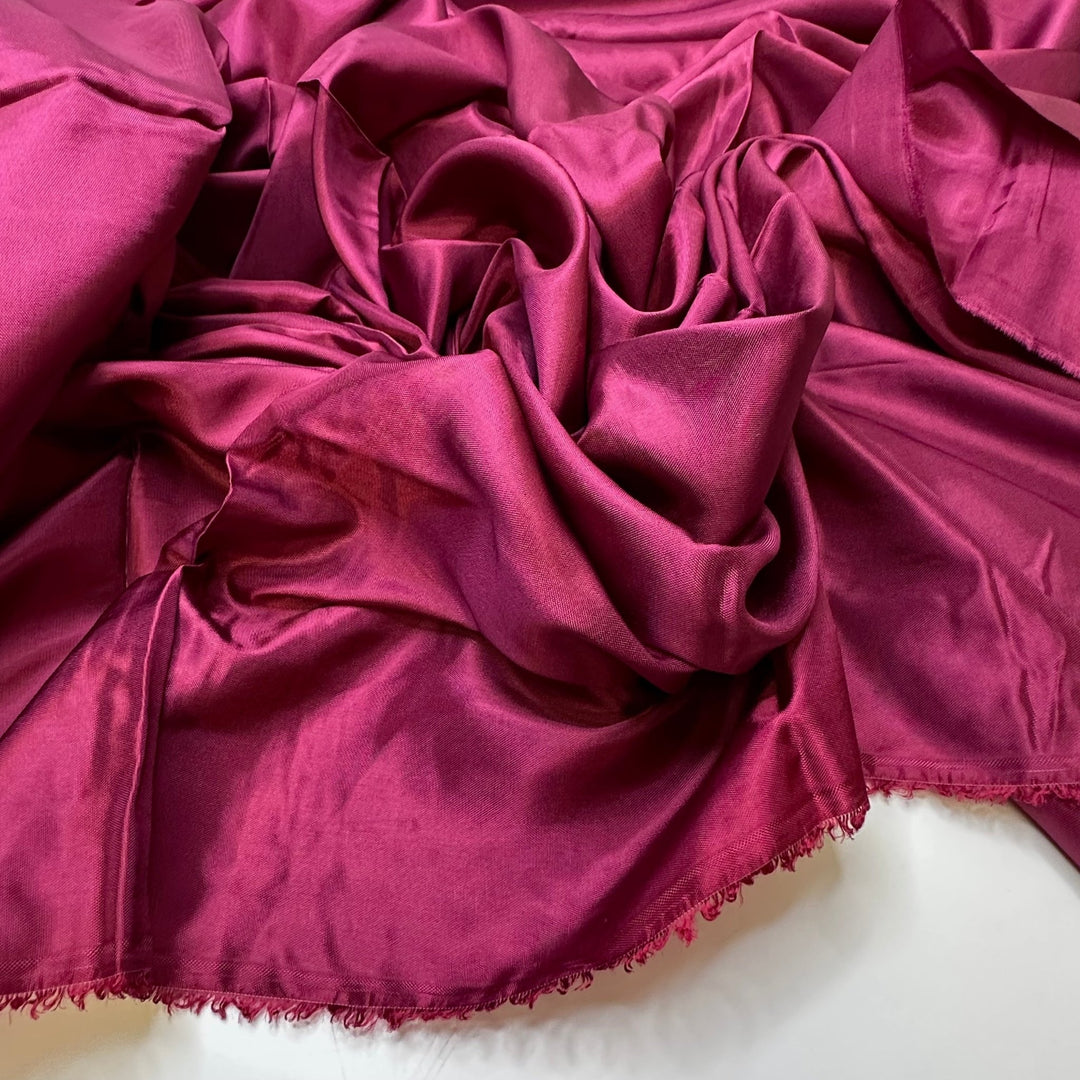 Berryutiful - Sateen Polyester Blend Woven - Dark Magenta - 2.65M Bundle - True Deadstock fabric Fabric by private - Sustainable Textile | FABCYCLE