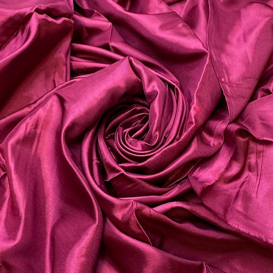 Berryutiful - Sateen Polyester Blend Woven - Dark Magenta - 2.65M Bundle - True Deadstock fabric Fabric by private - Sustainable Textile | FABCYCLE