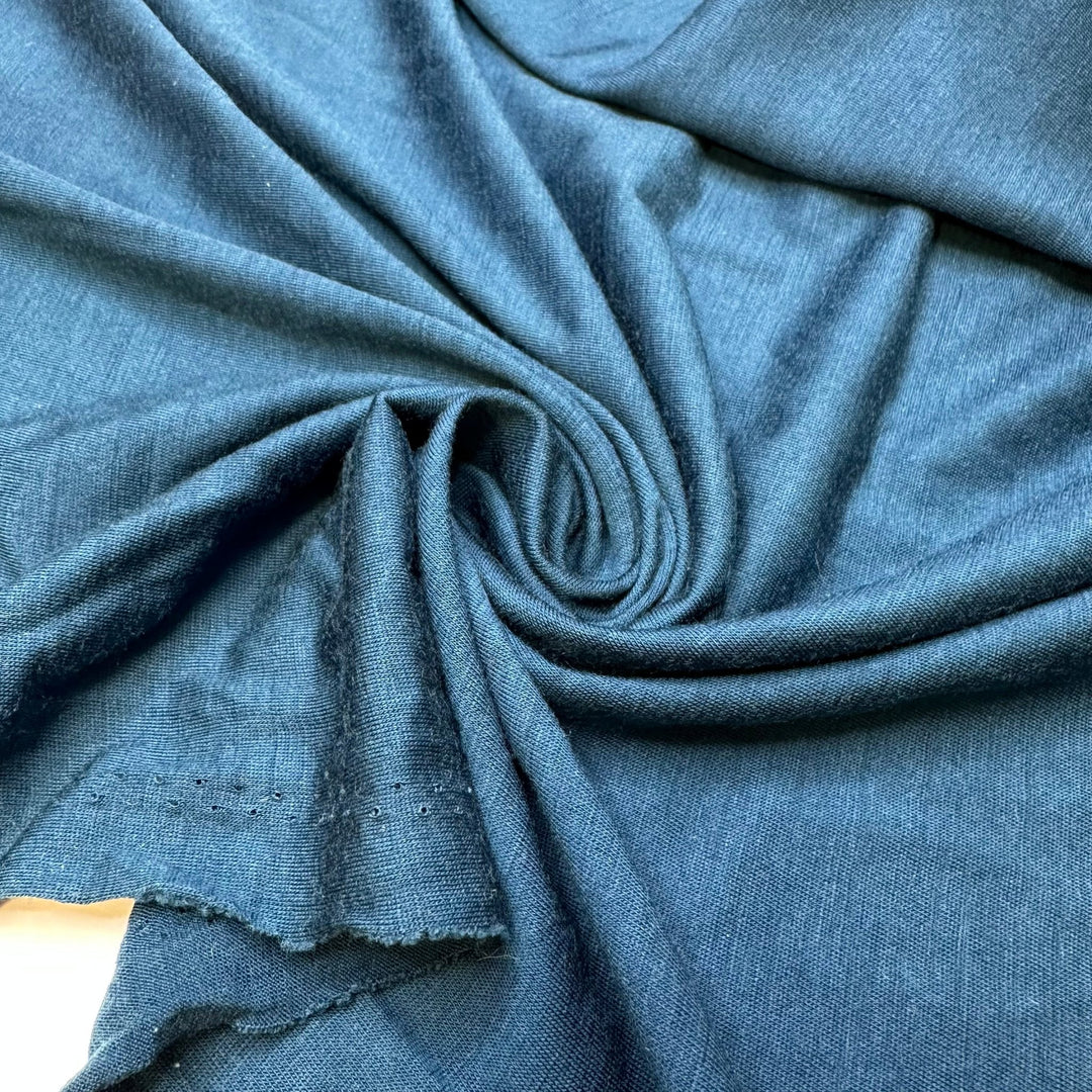 Besties Forever - Jersey Merino Wool Knit - Dark Teal - Bundles - True Deadstock fabric Fabric by private - Sustainable Textile | FABCYCLE