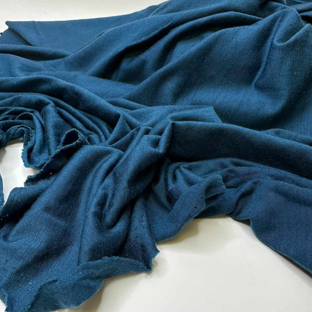 Besties Forever - Jersey Merino Wool Knit - Dark Teal - Bundles - True Deadstock fabric Fabric by private - Sustainable Textile | FABCYCLE