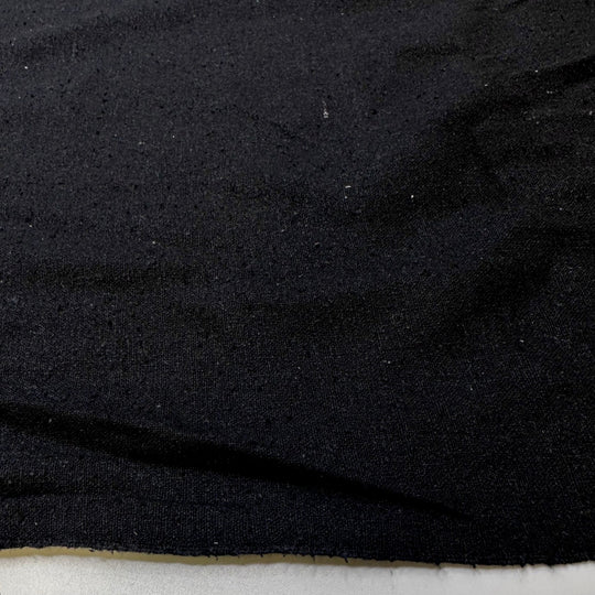 Beware Of Icebergs - Noil Silk Woven - Black - Bundles - True Deadstock fabric Fabric by private - Sustainable Textile | FABCYCLE
