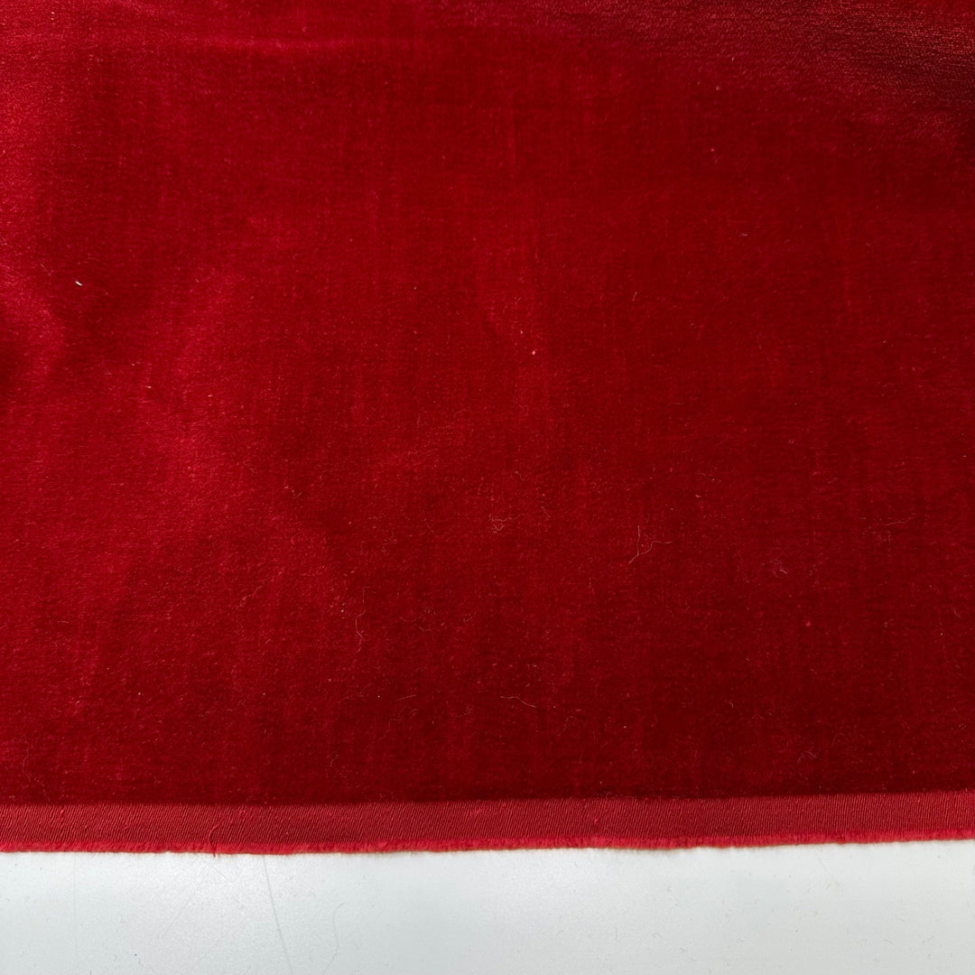 Big Curtain Reveal - Velvet Cotton Woven - Dark Red - Bundles - True Deadstock fabric Fabric by private - Sustainable Textile | FABCYCLE