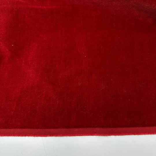 Big Curtain Reveal - Velvet Cotton Woven - Dark Red - Bundles - True Deadstock fabric Fabric by private - Sustainable Textile | FABCYCLE