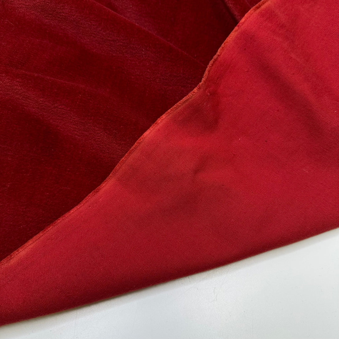 Big Curtain Reveal - Velvet Cotton Woven - Dark Red - Bundles - True Deadstock fabric Fabric by private - Sustainable Textile | FABCYCLE