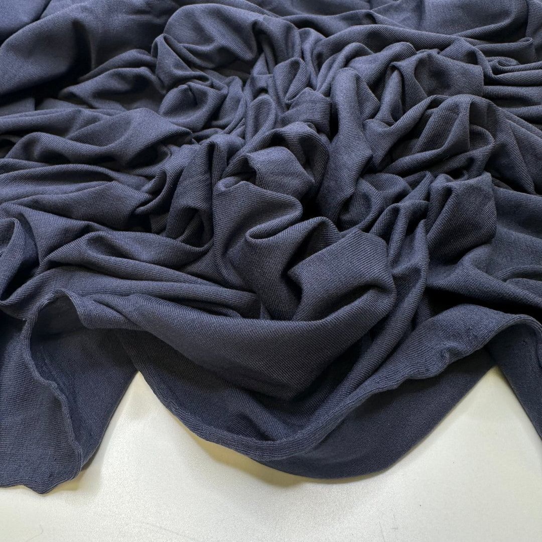 Big Hug - Jersey Poly/Rayon Knit - Navy - Bundles - True Deadstock fabric Fabric by private - Sustainable Textile | FABCYCLE