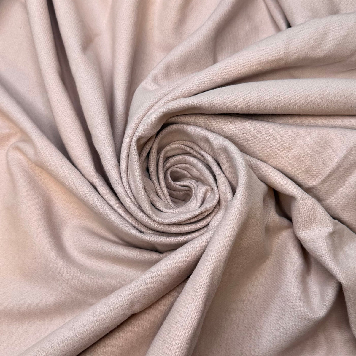 Big Hug Sigh - Flannel Twill Cotton Woven - Light Beige - 1.25M Bundle - True Deadstock fabric Fabric by private - Sustainable Textile | FABCYCLE