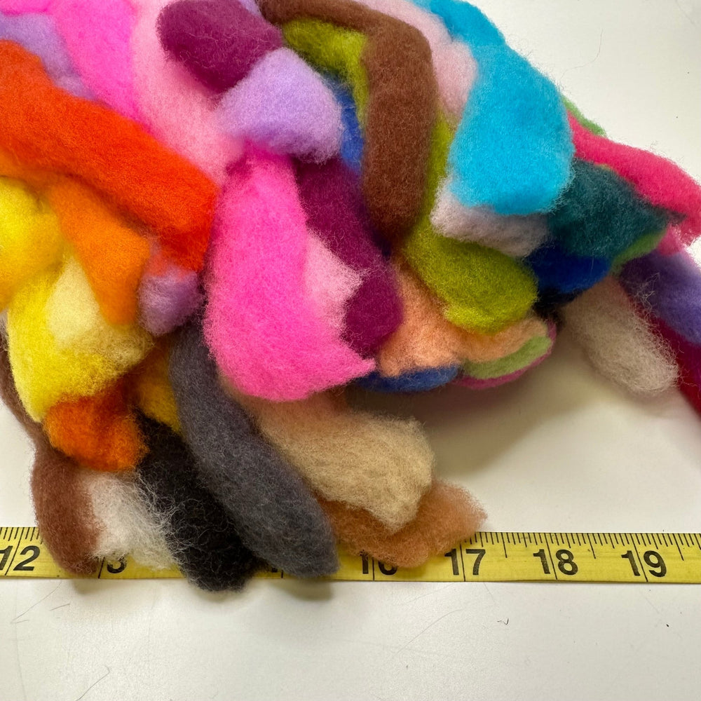 Big Needle Felting Pack Felt - Multi - Individual - True Deadstock supplies Fabric by private - Sustainable Textile | FABCYCLE