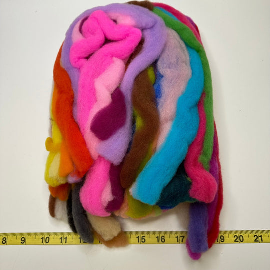 Big Needle Felting Pack Felt - Multi - Individual - True Deadstock supplies Fabric by private - Sustainable Textile | FABCYCLE