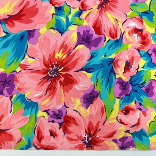 Bigger Bolder Quilts - Cotton Woven - Pink Multi Floral - Bundles - True Deadstock fabric Fabric by private - Sustainable Textile | FABCYCLE