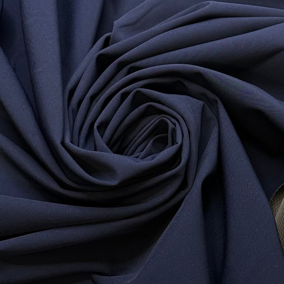 Birdseed In Your Pocket - Water Resistant Soft Shell Poly/Nylon Knit - Dark Navy/Grey - 1.2M Bundle - True Deadstock fabric Fabric by private - Sustainable Textile | FABCYCLE