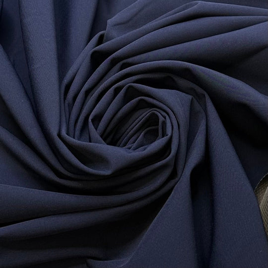 Birdseed In Your Pocket - Water Resistant Soft Shell Poly/Nylon Knit - Dark Navy/Grey - 1.2M Bundle - True Deadstock fabric Fabric by private - Sustainable Textile | FABCYCLE