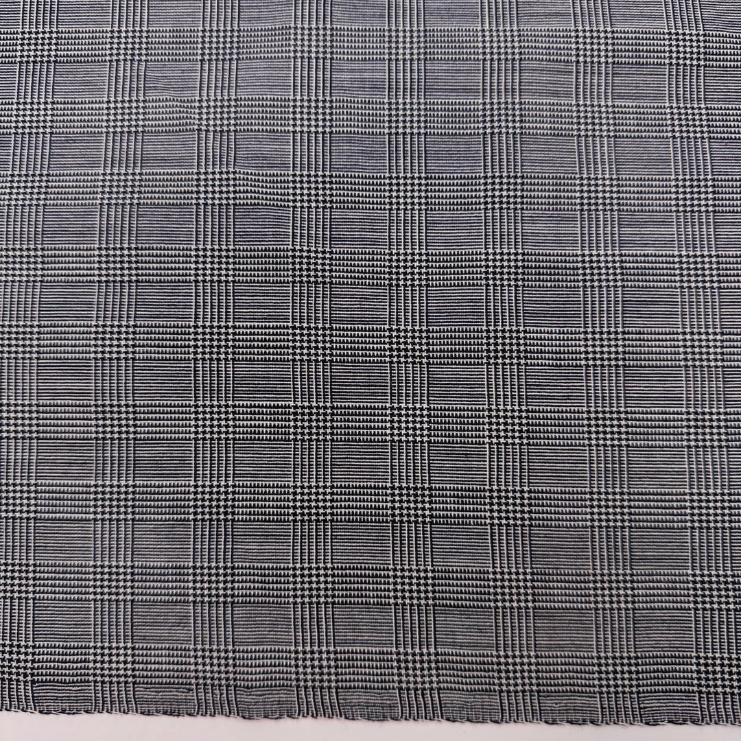 Birdwatching - Poly/Wool Woven - Grey Plaid - 2.6M Bundle - True Deadstock fabric Fabric by private - Sustainable Textile | FABCYCLE