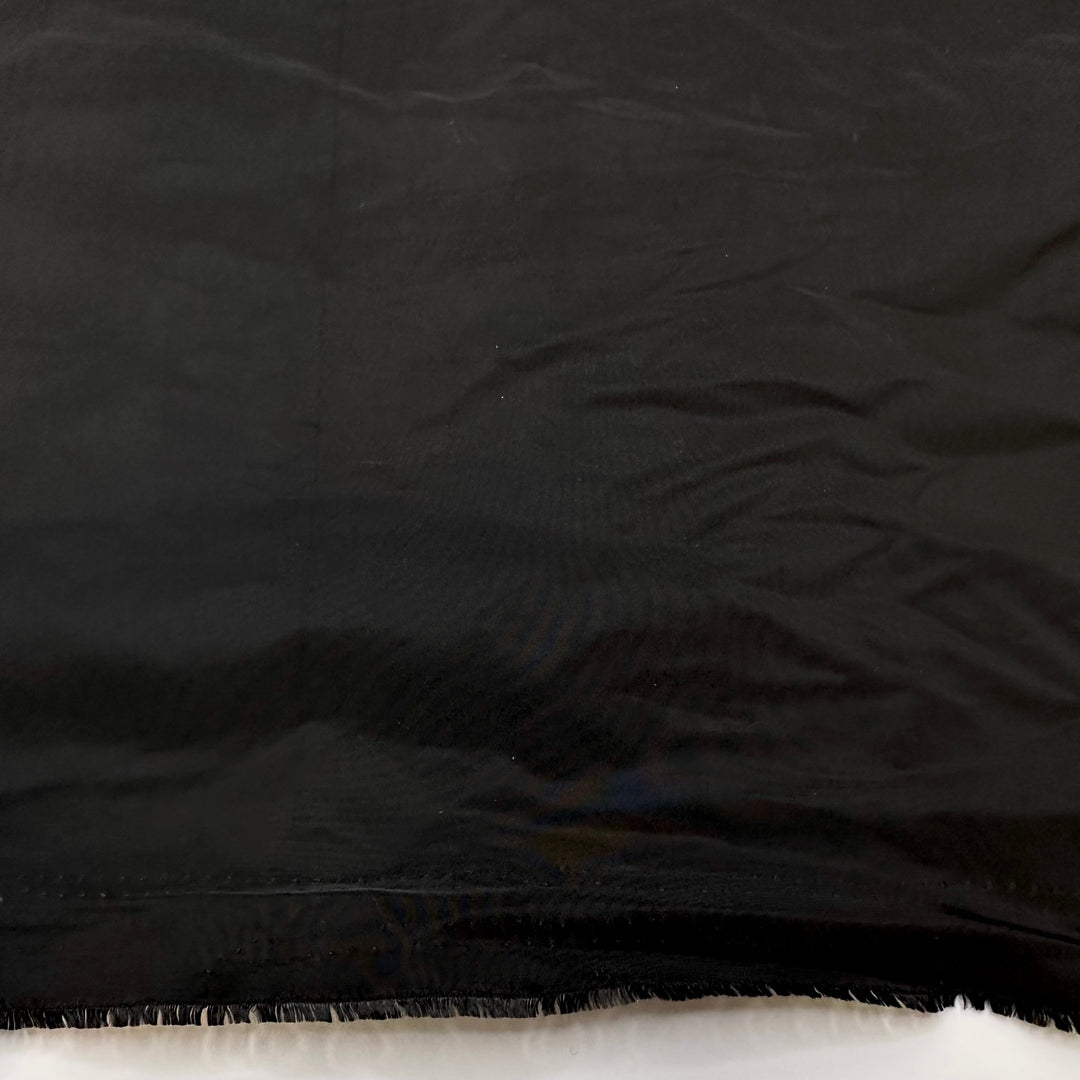 Black Capped Chickadees - Water Resistant Polyester Blend Woven - Black - 1.6M Bundle - True Deadstock fabric Fabric by private - Sustainable Textile | FABCYCLE