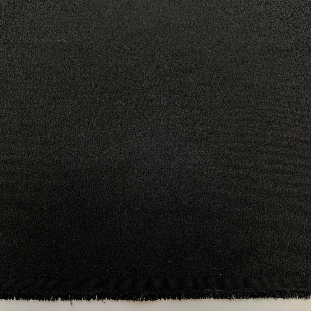 Black Cat - Crepe Polyester Blend Woven - Black - 1.7M Bundle - True Deadstock fabric Fabric by private - Sustainable Textile | FABCYCLE