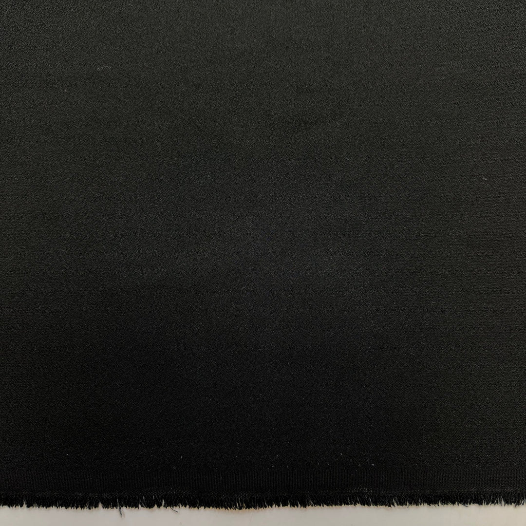 Black Cat - Crepe Polyester Blend Woven - Black - 1.7M Bundle - True Deadstock fabric Fabric by private - Sustainable Textile | FABCYCLE