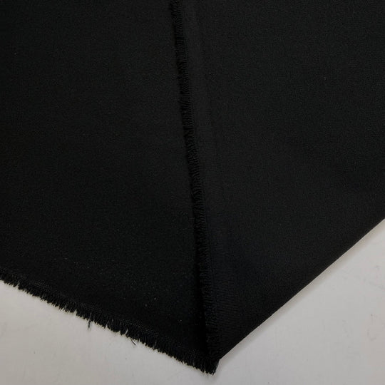 Black Cat - Crepe Polyester Blend Woven - Black - 1.7M Bundle - True Deadstock fabric Fabric by private - Sustainable Textile | FABCYCLE