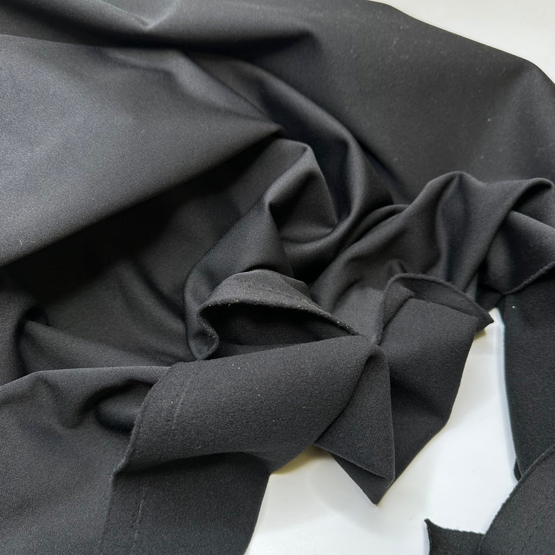Black Cat Snuggles - Soft Shell Jersey Poly Knit - Black - Bundles - True Deadstock fabric Fabric by private - Sustainable Textile | FABCYCLE