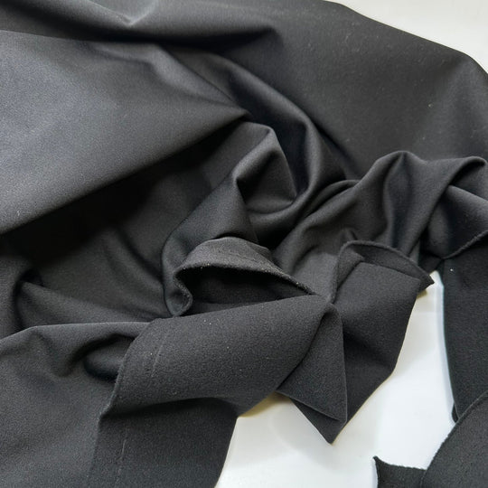 Black Cat Snuggles - Soft Shell Jersey Poly Knit - Black - Bundles - True Deadstock fabric Fabric by private - Sustainable Textile | FABCYCLE