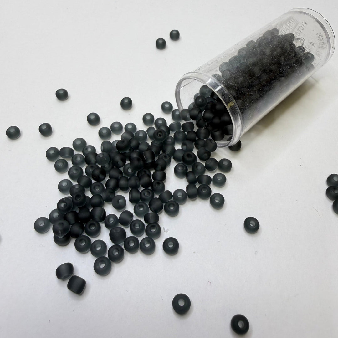 Black Glass Seed Beads Beads - Black - 100 Pack - True Deadstock supplies Fabric by private - Sustainable Textile | FABCYCLE