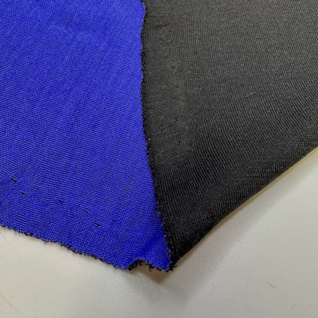 Black Light Reveal - Bonded Double Cloth Knit Wool Blend - Dark Black/Blue - 2M Bundle - True Deadstock fabric Fabric by private - Sustainable Textile | FABCYCLE