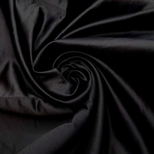 Black Tie Event - Satin Poly Woven - Black - 1M Bundle - True Deadstock fabric Fabric by private - Sustainable Textile | FABCYCLE