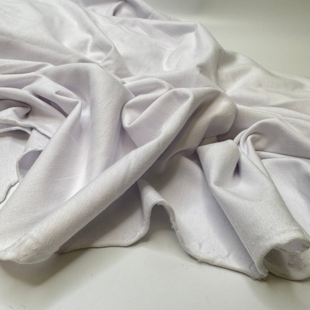 Blank - Jersey Bamboo Blend Knit - White - 0.85M Bundle - True Deadstock fabric Fabric by private - Sustainable Textile | FABCYCLE