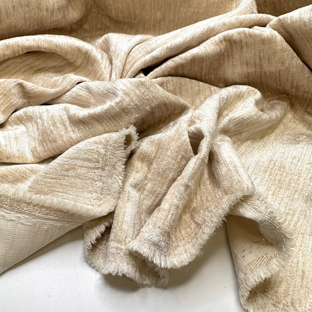Blending In With The Carpets - Polyester Blend Woven - Cream - 3M Bundle - True Deadstock fabric Fabric by private - Sustainable Textile | FABCYCLE