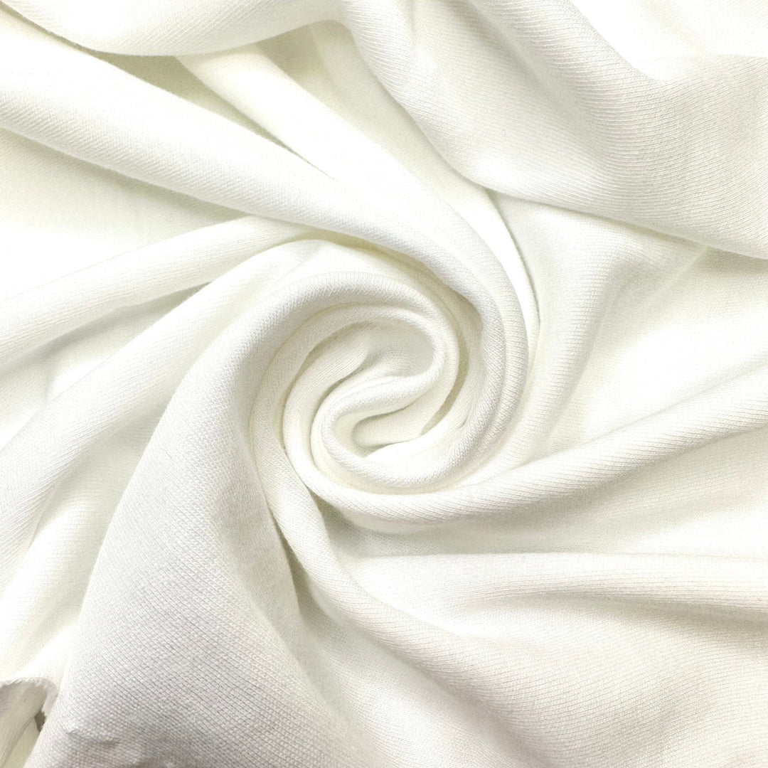 Blinding White - Jersey Cotton Blend Knit - White - 1.5M Bundle - True Deadstock fabric Fabric by private - Sustainable Textile | FABCYCLE