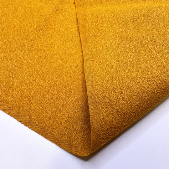 Blissful Beach Warmth - Vintage Acrylic Woven - Dark Mustard Yellow - 2.2M Bundle - True Deadstock fabric Fabric by private - Sustainable Textile | FABCYCLE