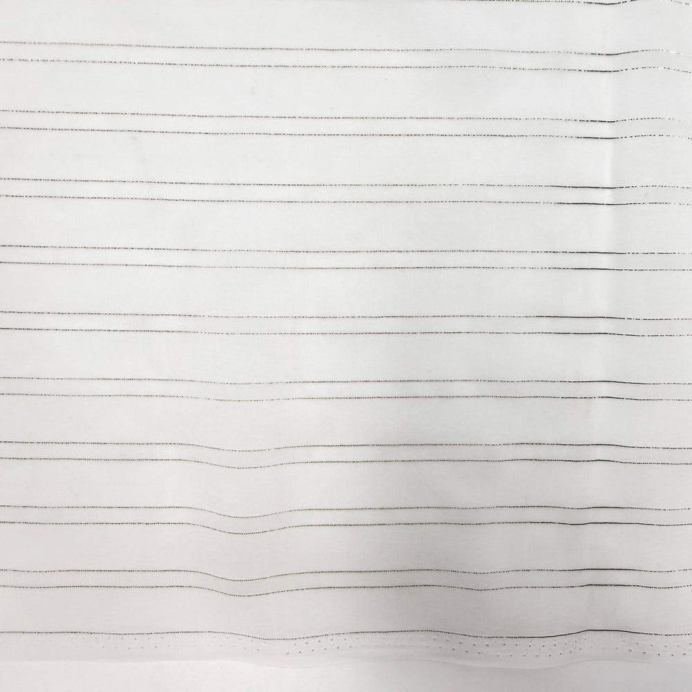 Blissful Warm Breeze - Metallic Chiffon Poly Woven - Gold/White Pinstripe - 3.4M Bundle - True Deadstock fabric Fabric by private - Sustainable Textile | FABCYCLE