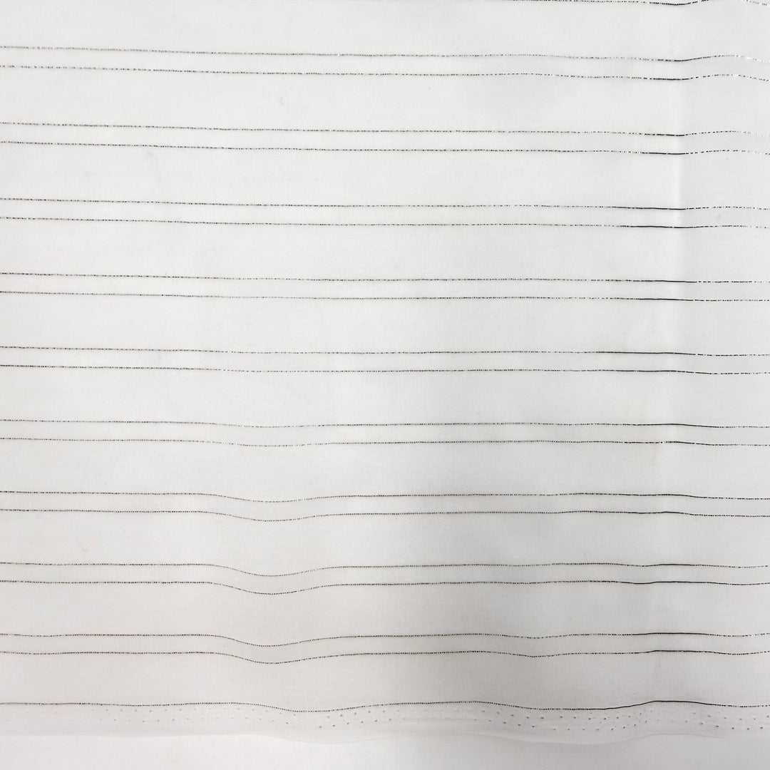 Blissful Warm Breeze - Metallic Chiffon Poly Woven - Gold/White Pinstripe - 3.4M Bundle - True Deadstock fabric Fabric by private - Sustainable Textile | FABCYCLE