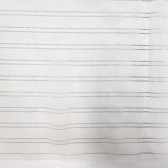Blissful Warm Breeze - Metallic Chiffon Poly Woven - Gold/White Pinstripe - 3.4M Bundle - True Deadstock fabric Fabric by private - Sustainable Textile | FABCYCLE