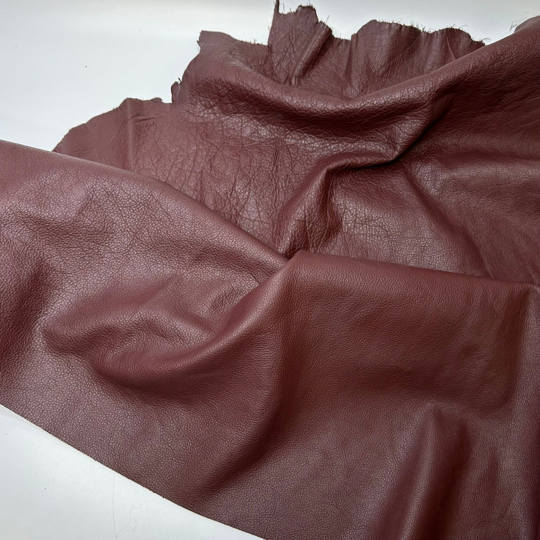 Blood Rain - Leather Woven - Brown - 1M Bundle - True Deadstock fabric Fabric by private - Sustainable Textile | FABCYCLE