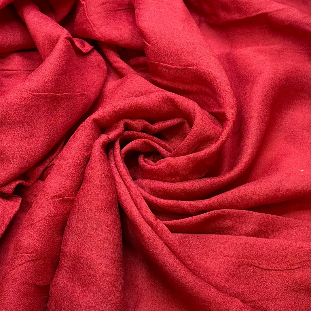 Bloody Mary On Tap - Crepe Gauze Cotton Woven - Rust Red - 3.2M Bundle - True Deadstock fabric Fabric by private - Sustainable Textile | FABCYCLE
