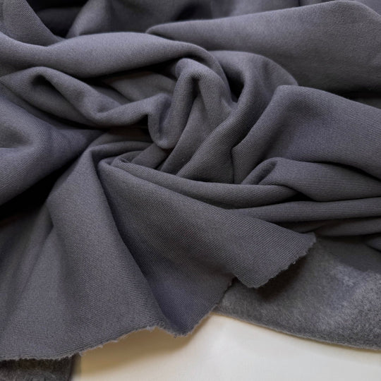 Blubber - Jersey Fleece Cotton Blend Knit - Dark Grey - 2.3M Bundle - True Deadstock fabric Fabric by private - Sustainable Textile | FABCYCLE
