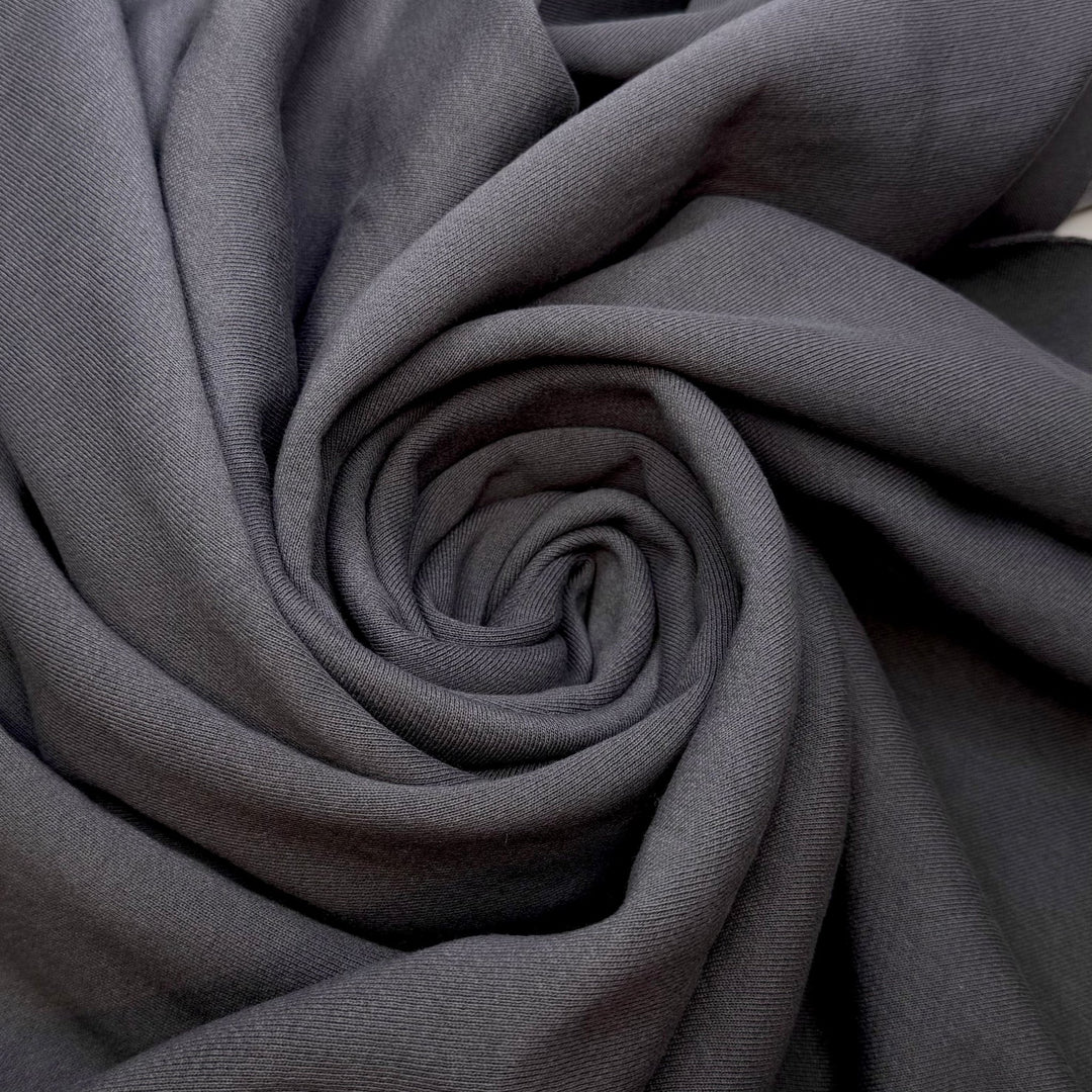 Blubber - Jersey Fleece Cotton Blend Knit - Dark Grey - 2.3M Bundle - True Deadstock fabric Fabric by private - Sustainable Textile | FABCYCLE