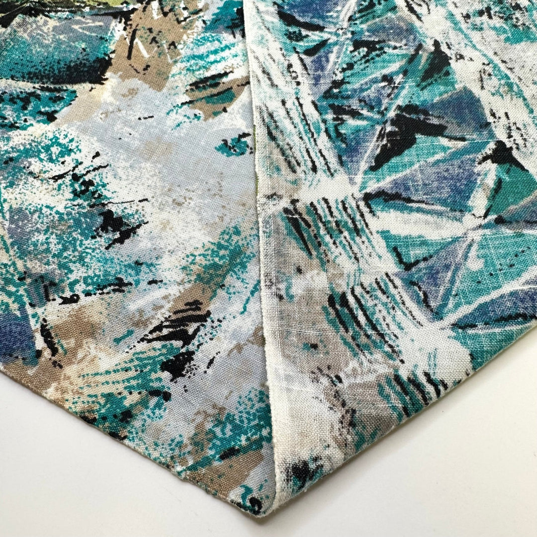 Blue Dreams - Cotton Woven - Blue Multi Abstract - 2M Bundle - True Deadstock fabric Fabric by private - Sustainable Textile | FABCYCLE