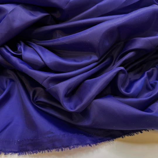 Blue Is My Favourite Flavour - Polyester Blend Woven - Dark Blue - 2M Bundle - True Deadstock fabric Fabric by private - Sustainable Textile | FABCYCLE
