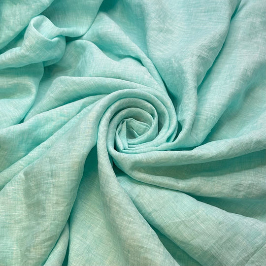 Blue Raspberry - Linen Blend Woven - Light Blue - 1.75M Bundle - True Deadstock fabric Fabric by private - Sustainable Textile | FABCYCLE