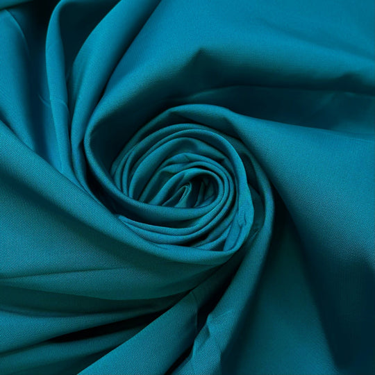 Blue Raspberry Snow Cone - Polyester Blend Woven - Teal - 2M Bundle - True Deadstock fabric Fabric by private - Sustainable Textile | FABCYCLE