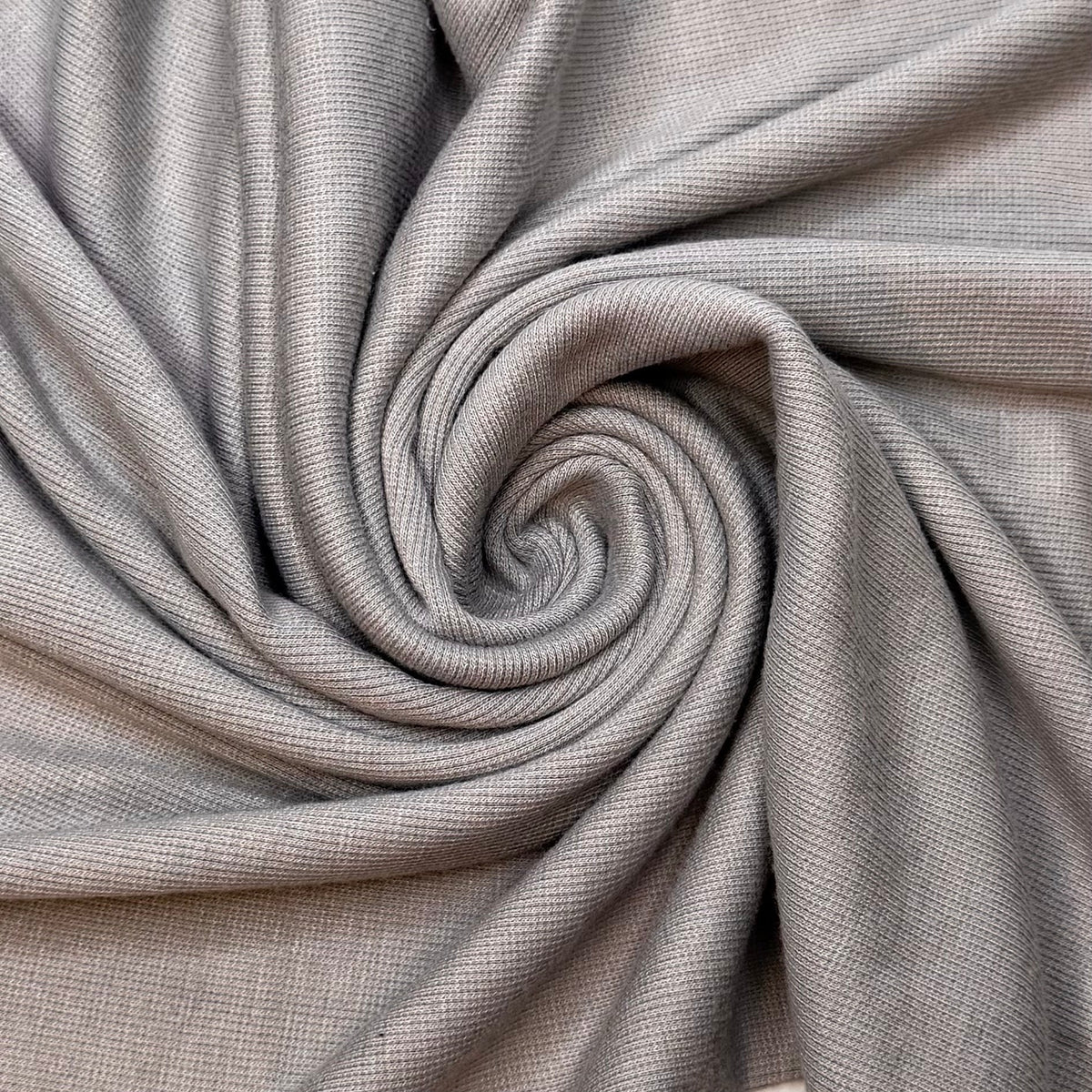 Bluebells - Tubular Rib Knit Bamboo Blend Knit - Grey - 1.7M Bundle - True Deadstock fabric Fabric by private - Sustainable Textile | FABCYCLE
