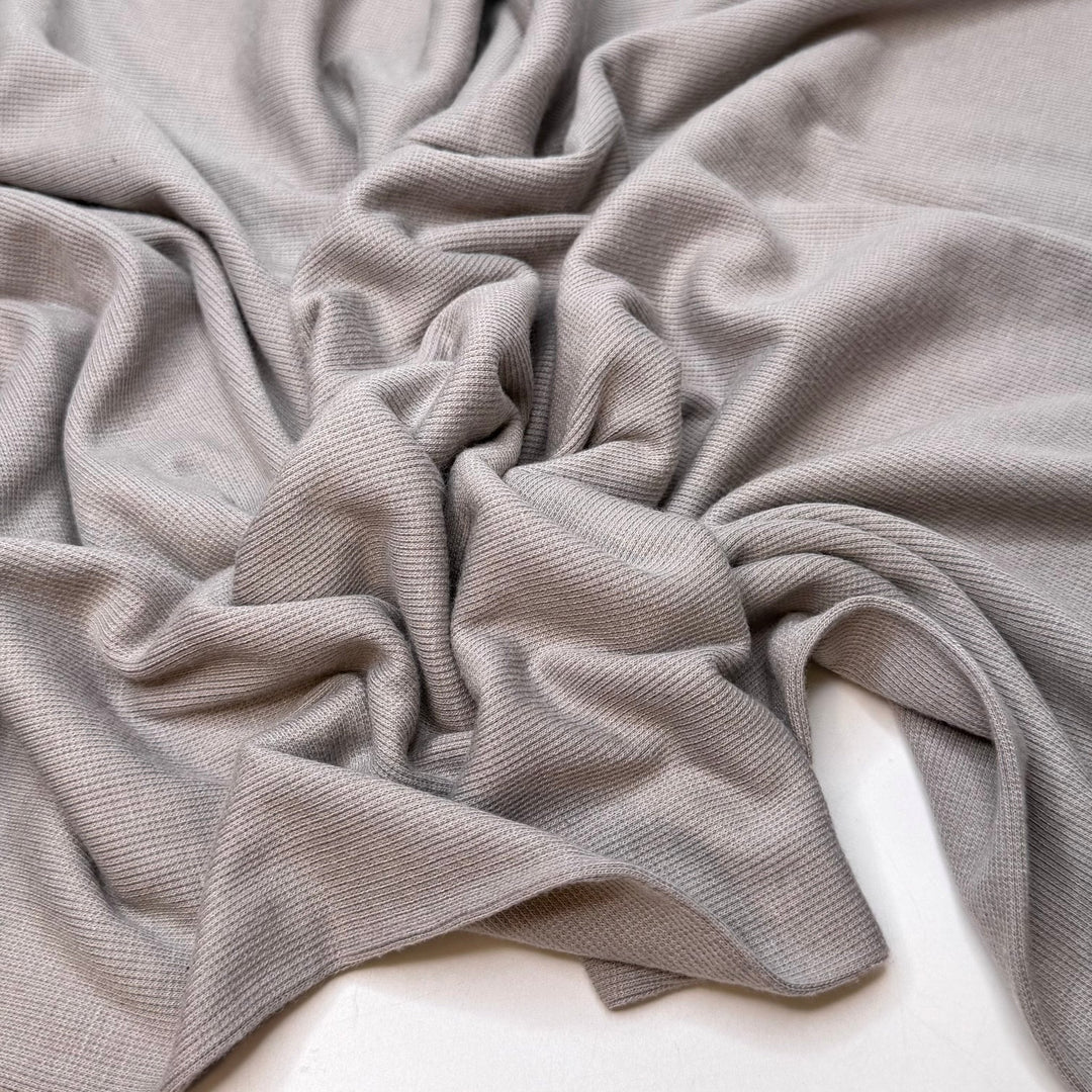 Bluebells - Tubular Rib Knit Bamboo Blend Knit - Grey - 1.7M Bundle - True Deadstock fabric Fabric by private - Sustainable Textile | FABCYCLE