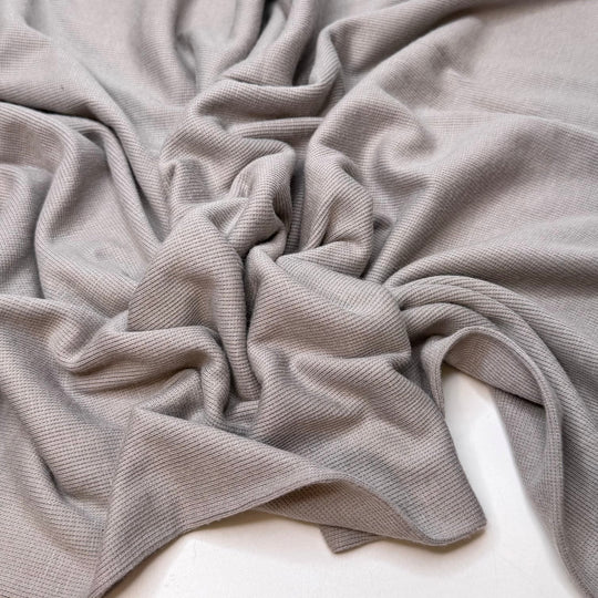 Bluebells - Tubular Rib Knit Bamboo Blend Knit - Grey - 1.7M Bundle - True Deadstock fabric Fabric by private - Sustainable Textile | FABCYCLE
