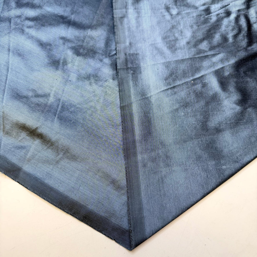 Blueberry Tanzanite - Dupioni Silk Woven - Blue - 1.1M Bundle - True Deadstock fabric Fabric by private - Sustainable Textile | FABCYCLE