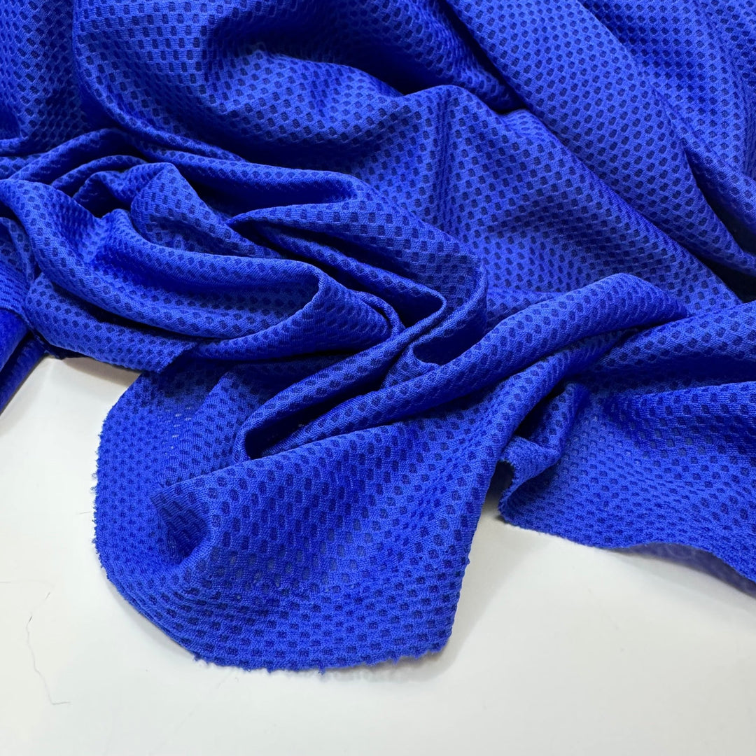 Blues In D - Sport Mesh Polyester Blend Knit - Blue - 3.5M Bundle - True Deadstock fabric Fabric by private - Sustainable Textile | FABCYCLE